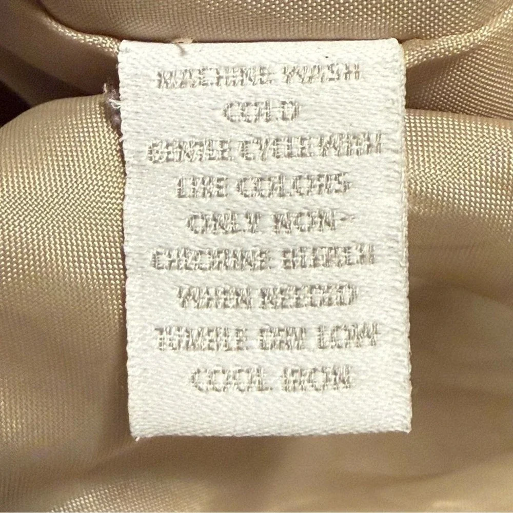 Charter Club Womens Beige‎ Quilted Barn Jacket Faux Leather Trim Size Large